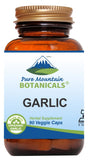 Pure Mountain Botanicals Garlic Pills - Kosher Vegan Capsules with 500mg Organic Garlic Allium Sativum Supplement