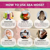Irish Sea Moss Gel Organic Raw - Wildcrafted Superfood Seamoss Gel - Mix Berry Flavor, Vitamin and Mineral-Rich from Pristine Caribbean Waters, Immune and Digestive Health Support - 10 oz.