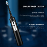 Electric Toothbrush with Water Flosser Combo, 3 in 1 Ultrasonic Toothbrush & Dental Oral Irrigator & Tooth Cleaner with 4 Modes, One Switch from Sonic Brushing to Water Flossing for Home Travel