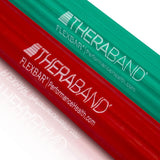 THERABAND FlexBar, Tennis Elbow Therapy Bar, Relieve Tendonitis Pain & Improve Grip Strength, Resistance Bar for Golfers Elbow & Tendinitis, Light-Medium, 2-Pack, RED/GREEN