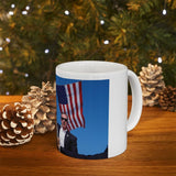 krautain Trump Survives Shot Mug, 2024 Donald Trump Coffee Mug, Trump Attempt Assassination Mug Shooting, Trump Fight Mugs and Coffee Cups, 11oz Support Trump Election Mug for Dad, Trump Merchandise