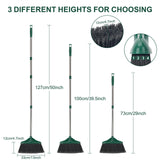 Heavy Duty Broom Outdoor Indoor Commercial Broom with 50 inches Long Handle,Perfect for Home Courtyard Garage Kitchen Office Lobby Room Floor(Black)