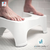 Squatty Potty The Original Bathroom Toilet Stool Height, White, 9 Inch (Pack of 1)