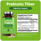 Vitamin Bounty Prebiotic Fiber Digestive Support - Gut Health Supplements for Women and Men, Dietary Fiber, Supports Digestive Health, Probiotics for Women & Men for Gas Relief - 30 Capsules