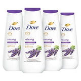 Dove Body Wash Relaxing Lavender Oil & Chamomile 4 Count for Renewed, Healthy-Looking Skin Gentle Skin Cleanser with 24hr Renewing MicroMoisture 20 oz