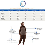 COSUSKET Fitted Unisex Adult Bear Onesie Pajamas, Halloween Sherpa Women's Cosplay Animal One Piece Costume Brown