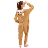 COSUSKET Snug Fit Unisex Adult Onesie Pajamas, Animal Flannel Cosplay Corgi One Piece Halloween Costume Sleepwear Homewear