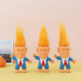 Donald Trump Toys Cute Rubber Troll Doll Toy Trump 2024 Take America Back, Troll Dolls Great Gifts for Trump Fans（Red Tie）