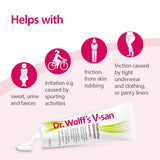 Dr. Wolff's V-san Protective Ointment 1x 75ml | Anti Chafing Cream for External Intimate Area | Helps and Aids Healing of Skin Irritaion due to Chafing