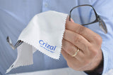 CRIZAL Microfiber Cleaning Cloth for Glasses, 8 Pack | The Best Microfiber Cleaning Clothes for Crizal Anti Reflective Coated Lenses and Eyeglasses Lenses