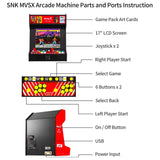 SNK NEOGEO MVSX Arcade and Base Combo, Pre-Loaded 50 SNK Official Genuine Retro Games, Support Two Players Fight Together by 2 Joysticks