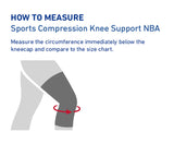 Bauerfeind Sports Compression Knee Support NBA - Lightweight Design with Gripping Zones for Basketball Knee Pain Relief & Performance with Team Designs (Black, M)