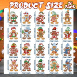 Tondiamo 20 Pcs Christmas Diamond Painting Keychains Gingerbread Diamond Painting Keychains 5D DIY Diamond Art Kits Ornaments Diamond Painting Rhinestone Pendant Christmas Hanging Diamond Art for Kids