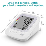 Blood Pressure Monitor Upper Arm Automatic Digital BP Monitor Large Cuff 8.66-16.5", 2 Users 180 Memory Large Display, Irregular Heart Rate Indication, with DC Adapter