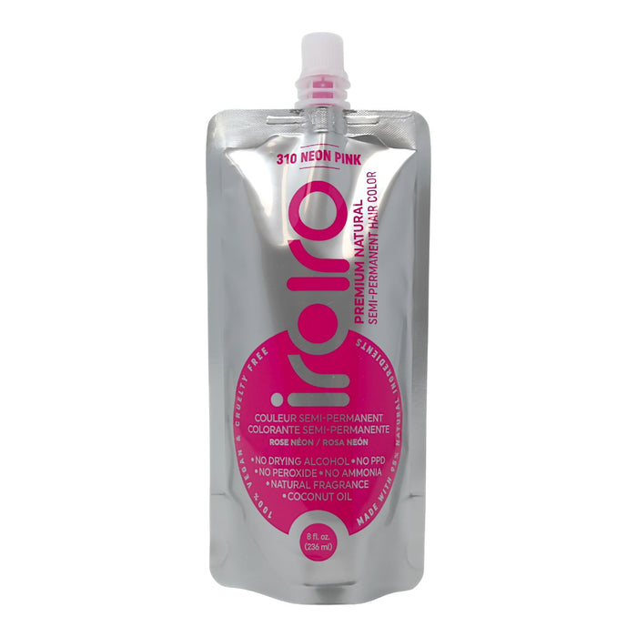 IROIRO Premium Natural Semi-Permanent Hair Color 310 Neon Pink (8oz)