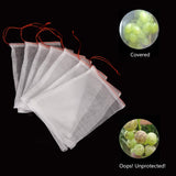 Feitore 100 Pcs Fruit Protection Bags, 10"x6" Insects Mosquito Bug Net Barrier Bag Garden Plant Flower Fruit Protect Bag Mesh Netting Bags from Birds Squirrels Insect Pest