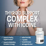 Bronson Thyroid Support Complex with Iodine - Healthy Thyroid Function, Immune System, Thyroid Hormone Levels - 180 Capsules