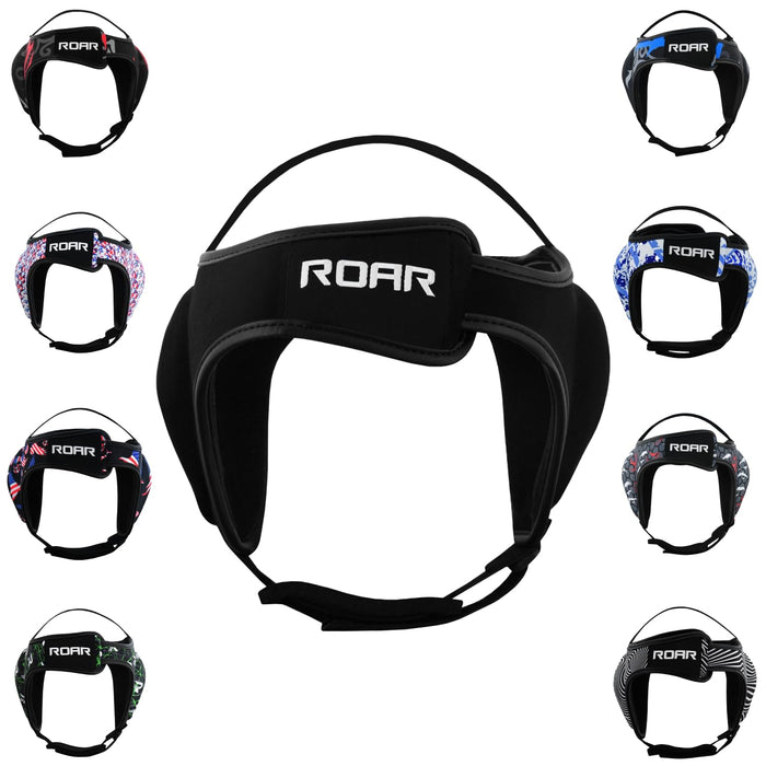 Roar Wrestling Ear Guard MMA Grappling Cauliflower Protection Helmet BJJ Headgear (Black)