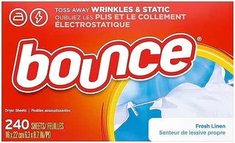 Bounce Dryer Sheets Laundry Fabric Softener, Fresh Linen Scent, 240 Count