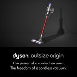 Dyson Outsize Origin Cordless Vacuum, Nickel/Red