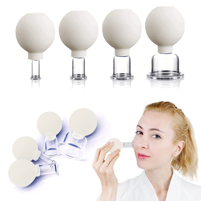 4-Piece Glass Cupping Set for Relaxation and Skin Care