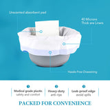 Commode Liners with Highly Absorbent Pads - [Pack of 60] - Medical Grade - Leak-Proof - Bedside Commode Liners Disposable - Toilet Liners Disposable Adult