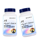 15 Day Gut Cleanse - Gut and Colon Support, Dietary Supplement, Bowel Dissolving Capsules, with Senna, Cascara Sagrada & Psyllium Husk, to Break The Plateau (2Pcs)