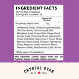Crystal Star Women's Best Friend (60 capsules) - Herbal Menstrual Relief Supplement for help with Cramps & Bloating – Dong Quai, Cramp Bark, Hawthorne & Red Raspberry – Non-GMO