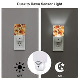 Plug-in LED Night Light, Maple Leaf Fall Set of 2 Dusk-to-Dawn Auto Sensor Decor Lamp