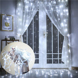 MAGGIFT 304 LED Curtain String Lights, 9.8 x 9.8 ft, 8 Modes Plug in Fairy String Light with Remote Control, Christmas, Backdrop for Indoor Outdoor Bedroom Window Wedding Party Decoration, Cool White