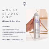 MONAT Studio One™ Glossy Shine Mist - A Lightweight, Frizz Control Micro Hair Mist that Hydrates and Provides Brilliant Shine to the Hair. - 130.4 g (4.6 oz.) ℮ 137.8 ml (4.6 fl. oz.)