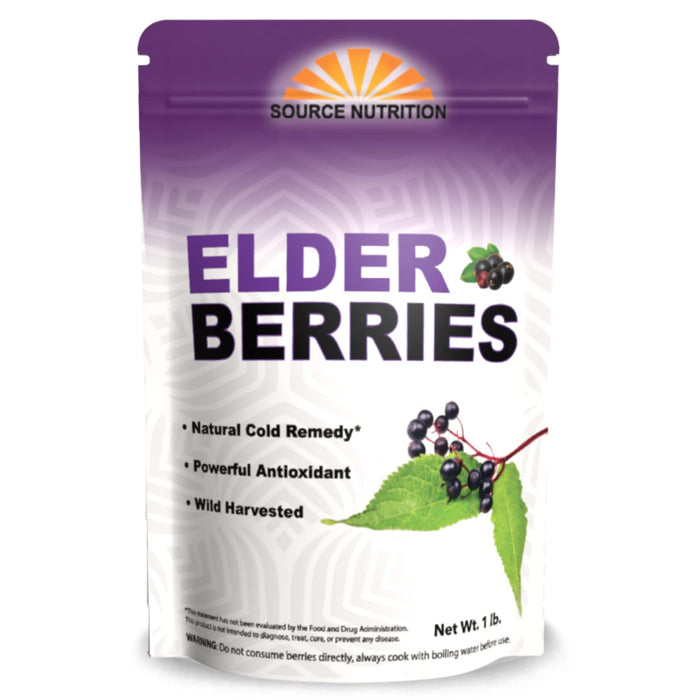 Dried Elderberries - 1 lb - Whole European Elderberry, Responsibly Wild Crafted, Perfect for Tea, Syrups, and More - Sambucas Nigra