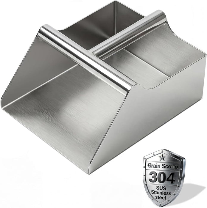 304 Stainless Steel Large Metal Scoop, 120 Ounce Heavy Duty Ice Scoop
