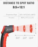 Wintact Infrared Thermometer Cooking Digital Temperature Gun -58℉-986℉(-50℃-530℃) with Max-Min Measure (Not for People) Digital Infrared Thermometer with Backlit for Kitchen and Cooking, Lcd