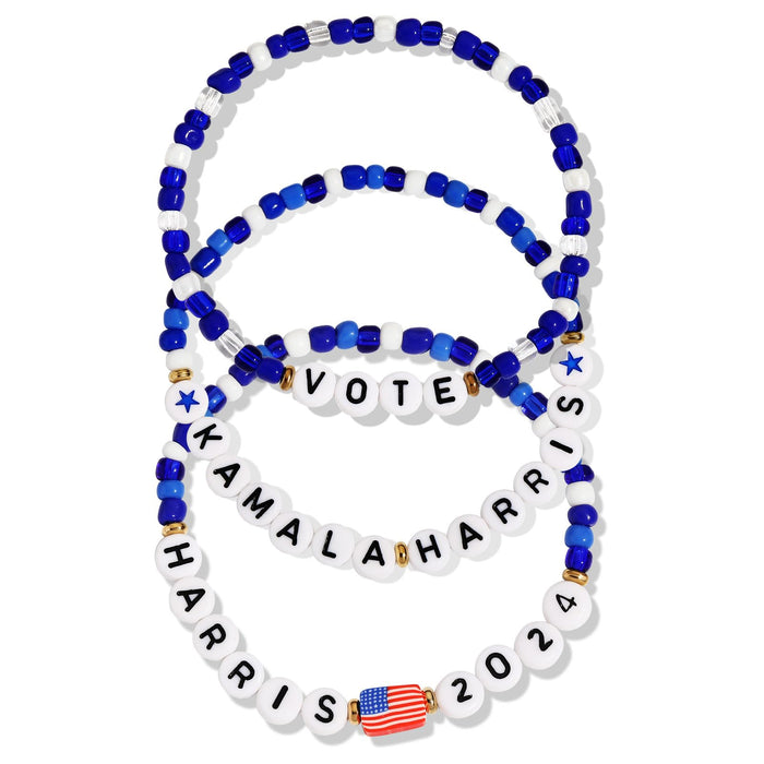 Ascona Kamala Harris 2024 Bracelets Merch Kamala Harris Merchandise President Vote Campaign Bracelet for Women Men (Style B)