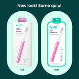 Quip Sonic Toothbrush for Adults - Timed Electric Toothbrush with Cover - Replaceable Brush Head, Soft Bristles, Plastic Handle, 3 Month Battery Life - Travel Toothbrush - Magenta