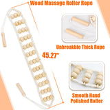 HEETHYCOOL Lymphatic Drainage Massager Wood Therapy Massage Tools Maderoterapia Kit Back Massage Roller Stick Neck Massage Roller Set Guasha for Body Sculpting, Cellulite Massager Stomach Massager