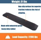 BESEA 2" Rise Rubber Threshold Ramp Wheelchair Ramp for Home Doorways 3.6 Feet Long 2200lbs Load Capacity Power Scooter Ramp