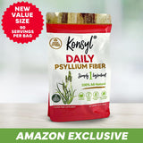 Konsyl Daily Psyllium Fiber 540g / 19oz - Non-GMO, Vegan, Keto-Friendly, Fiber Supplement Powder - Supports Digestive Health (19 Ounce)