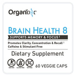 Organixx Powerful Brain Health Supplement to Support Brain Function, Clarity, Focus, Re-Energize Brain Cells, Helps Promote a Balanced Mood, Gluten Free, Non GMO, 60 Vegetarian Capsules