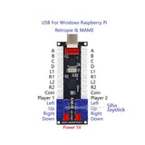 SJ@JX 2 Player Arcade USB Encoder Board Zero Delay Game Controller DIY Kit 20x Button Cable 2x Joystick Cable for Retro Pie PC MAME Raspberry Pi