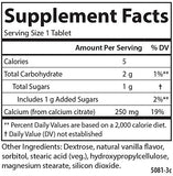 Carlson Chewable Calcium Citrate 250 mg, Vanilla, 120 Tablets