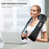 MagicMakers Neck Massager with Heat - Electric Shiatsu Deep Kneading Back Massage for Neck Pain, Shoulder, Waist, Relax Gift for Her/Him/Women/Men/Dad/Mom/Christmas/Mothers Day/Fathers Gifts