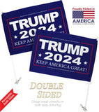 Trump Flag 2024 MAGA American Flags Pack Vehicle Auto Window Pro-Trump President Make America AgainBandera para Carros Outdoor Pole Accessories, Home Decoration Made in USA