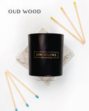 Benevolence LA Oud Wood Hand Poured Scented Candles, 8 Oz Scented Candles for Men, Spring Candle, Natural Candles for Women, Masculine Candles | Essential Oil Candles with Matte Black Glass Gift Box