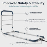 PELEGON FSA/HSA Eligible - Bed Rails for Elderly Adults Safety (300lb) - Adjustable Height Bed Assist Handle with Utility Bag - Bed Rail for Seniors & Surgery Patients - for Easier Bed Access