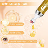 Dongyu Retinol Eye Serum 360° Roller: Cream with Massage Ball - Caffeine and Yeast Under Roller Anti Aging for Dark Circles Puffiness Bags- Reduce Wrinkles Fine Lines (Original)