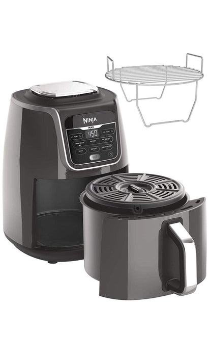 Ninja AF161 Max XL Air Fryer that Cooks, Crisps, Roasts, Bakes, Reheats and Dehydrates, with 5.5 Quart Capacity, and a High Gloss Finish, Grey