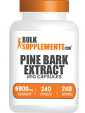 BulkSupplements.com Pine Bark Extract Capsules - Pine Bark Capsules, Antioxidants Supplement - Vegan-Friendly, 1 Capsule per Serving (6000mg Equivalent), 240 Veg Capsules, Pack of 1
