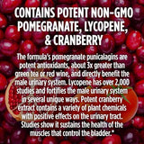 Biotest P-Well Prostate Health Supplement NO Booster - Advanced Urinary Tract Support - Pomegranate Punicalagins 180mg, Cranberry 500mg, Lycopene 30mg Per Serving – 90 Capsules